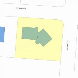 8 Wykeham Rd, Newton MA  02465-2420 plot plan