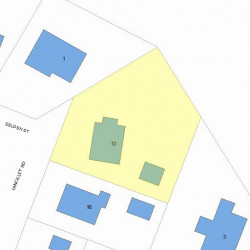 10 Hinckley Rd, Newton MA  02468-1704 plot plan