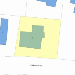 62 Alderwood Rd, Newton MA  02459-1249 plot plan