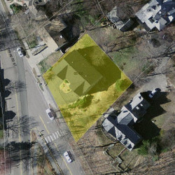 66 Cypress St, Newton MA  02459-2204 aerial view