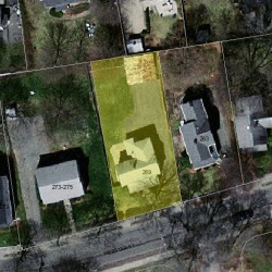 269 Webster St, Newton MA  02466-2105 aerial view