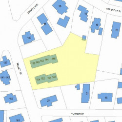 140 Walnut St, Newton MA  02460-1627 plot plan