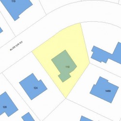118 Allerton Rd, Newton MA 02461-1202 plot plan