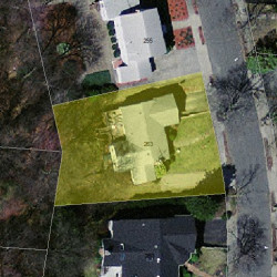 263 Woodcliff Rd, Newton MA 02461-2127 aerial view