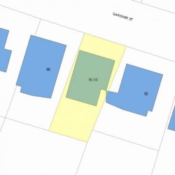 58 Gardner St, Newton MA 02458-1405 plot plan