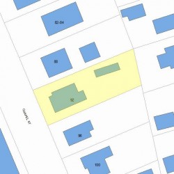 92 Chapel St, Newton MA 02458-1011 plot plan