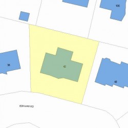42 Edward Rd, Newton MA 02465-1120 plot plan