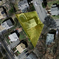 54 Indiana Ter, Newton MA  02464-1337 aerial view