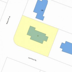 6 Chatham Rd, Newton MA  02461-1010 plot plan