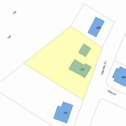 305 Central St, Newton MA 02466-2202 plot plan
