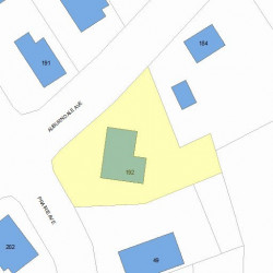 192 Auburndale Ave, Newton MA 02466-1609 plot plan