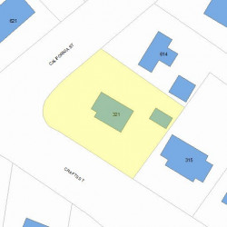321 Crafts St, Newton MA  02460-1201 plot plan