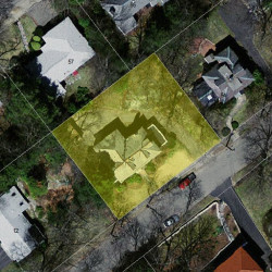 54 Bonad Rd, Newton MA 02465-2949 aerial view