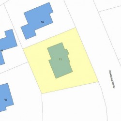 11 Cumberland Rd, Newton MA 02465-1801 plot plan