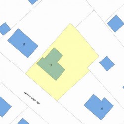11 Mayflower Ter, Newton MA  02461-1305 plot plan