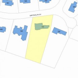 140 Dartmouth St, Newton MA 02465-2839 plot plan