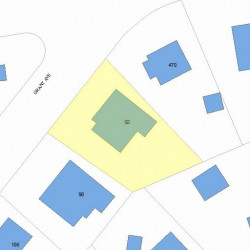 92 Grant Ave, Newton MA  02459-1347 plot plan