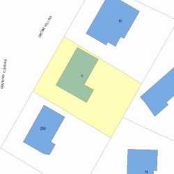 9 Cross Hill Rd, Newton MA  02459-3119 plot plan