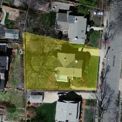 61 Davis Ave, Newton MA 02465-1925 aerial view