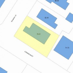 79 Arlington St, Newton MA  02458-2455 plot plan