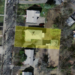 72 Cloverdale Rd, Newton MA 02461-1811 aerial view