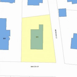 945 Beacon St, Newton MA 02459-1721 plot plan