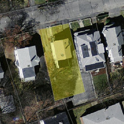 42 Court St, Newton MA 02458-1264 aerial view