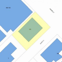 195 Adams St, Newton MA 02458-1201 plot plan