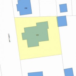 222 Lowell Ave, Newton MA 02460-1833 plot plan