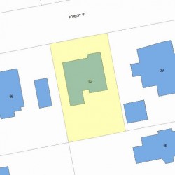 62 Forest St, Newton MA 02461-1447 plot plan