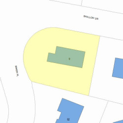 9 Swallow Dr, Newton MA  02462-1311 plot plan