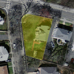 216 Cabot St, Newton MA 02460-2001 aerial view