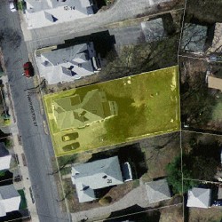 22 Harrington St, Newton MA 02460-1526 aerial view