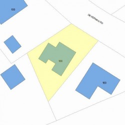 166 Dickerman Rd, Newton MA 02461-1304 plot plan