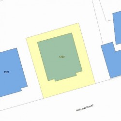 1309 Washington St, Newton MA 02465-2077 plot plan