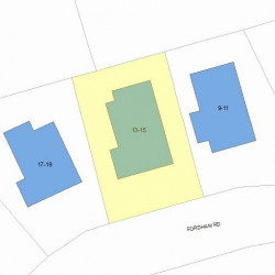 13 Fordham Rd, Newton MA  02465-1206 plot plan