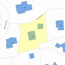 39 Gray Cliff Rd, Newton MA  02459-2016 plot plan