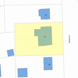 43 Parker St, Newton MA 02459-2544 plot plan