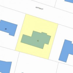 12 Cotton St, Newton MA 02458-2620 plot plan