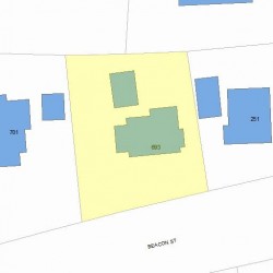 693 Beacon St, Newton MA 02459-1901 plot plan