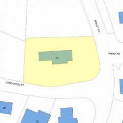 331 Dudley Rd, Newton MA 02459-2831 plot plan