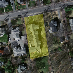 68 Highland Ave, Newton MA 02460-1811 aerial view