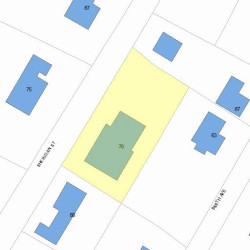 76 Sheridan St, Newton MA 02465-1056 plot plan