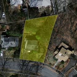 52 Roundwood Rd, Newton MA  02464-1217 aerial view
