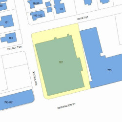 787 Washington St, Newton MA  02460-1798 plot plan