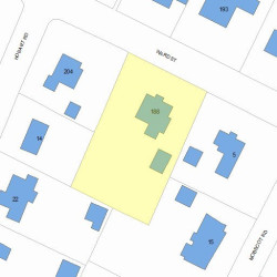 188 Ward St, Newton MA 02459-1328 plot plan