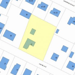 42 Adams Ave, Newton MA  02465-1003 plot plan