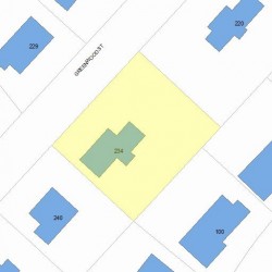 234 Greenwood St, Newton MA 02459-3043 plot plan