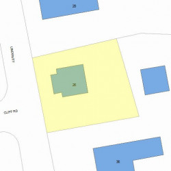 26 Linden St, Newton MA  02464-1412 plot plan