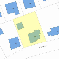 189 Mount Vernon St, Newton MA 02465-2516 plot plan